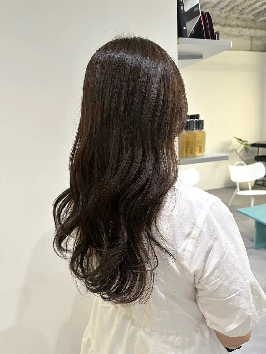 ロング カット ヘアカラー トリートメント アンニュイヘア/ 顔周りカット/Moeのヘアスタイル