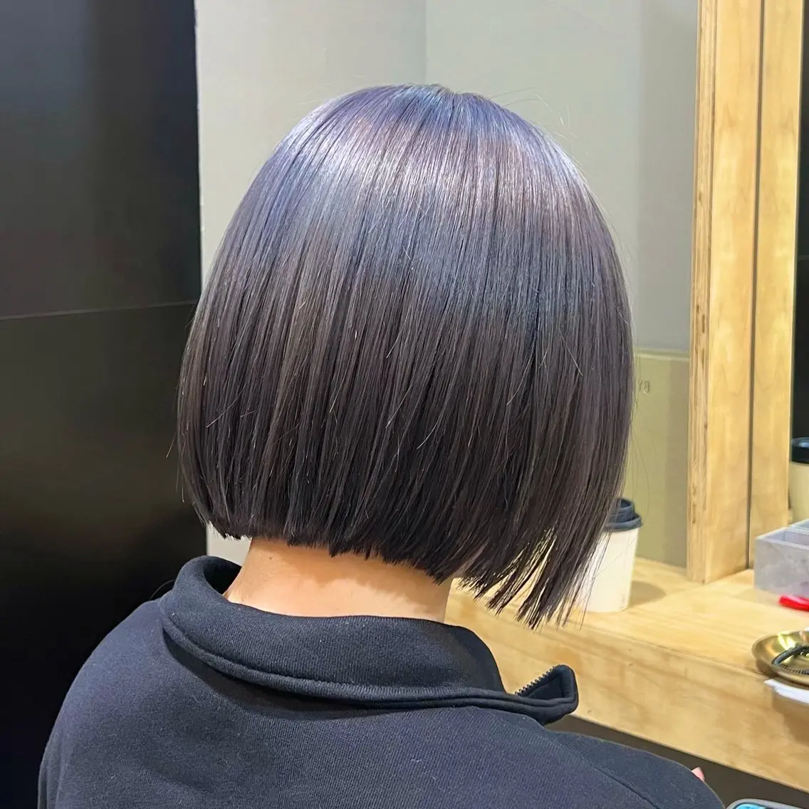 ショート カラー 切りっぱなしボブ ボブ 神戸ボブ✂️ ioe三宮/田 伸佳のヘアスタイル