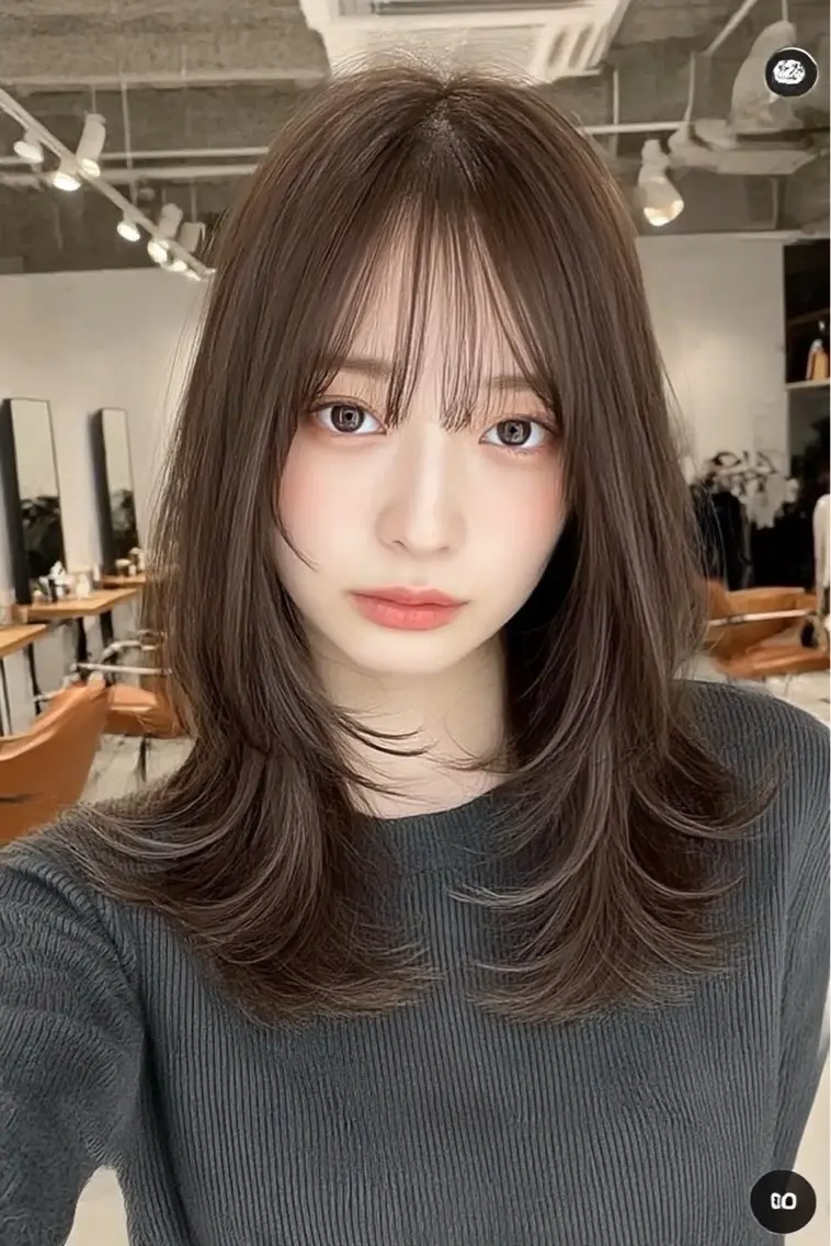 ロング パーマ 縮毛矯正 トリートメント 韓国×艶ハイトーンが かわいい✨️リオ🍒のヘアスタイル