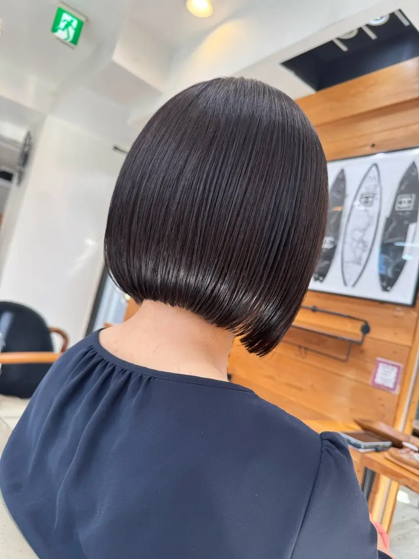 ショート カラー ボブ カット ヘアカラー 早稲田/ショート/ 髪質改善/艶カラーのヘアスタイル