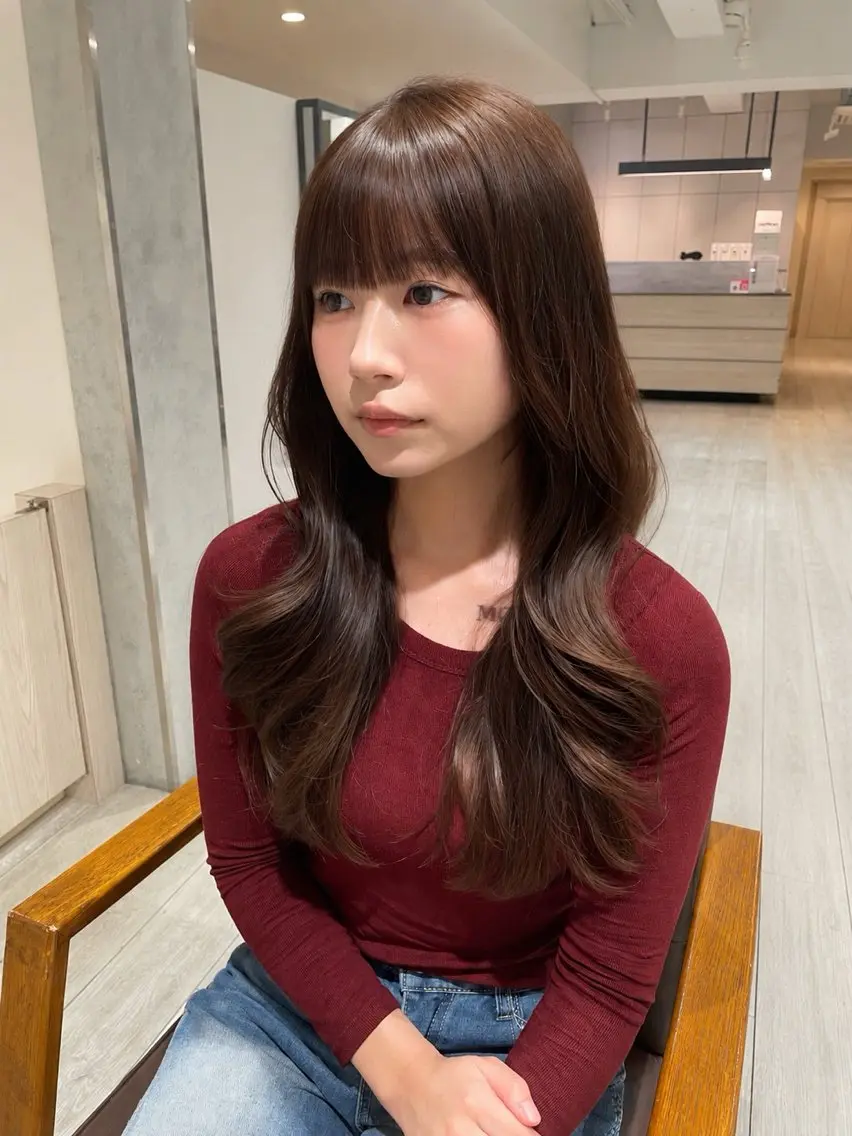 ロング カラー 小川 龍馬のヘアスタイル