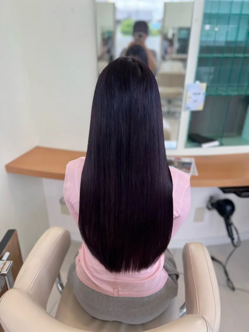 ロング カラー ヘアカラー トリートメント Yui/ 透明感カラー/浜松のヘアスタイル