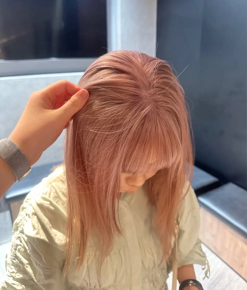 ミディアム カラー ヘアカラー 顔まわりカット/艶髪 カラー✨けいとのヘアスタイル