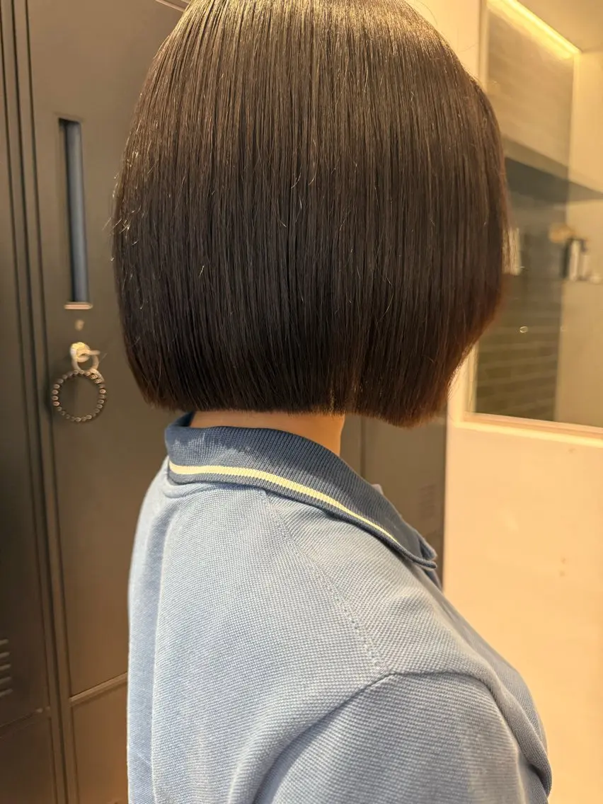 ミディアム ボブ 須藤　優真 切りっぱなしボブのヘアスタイル
