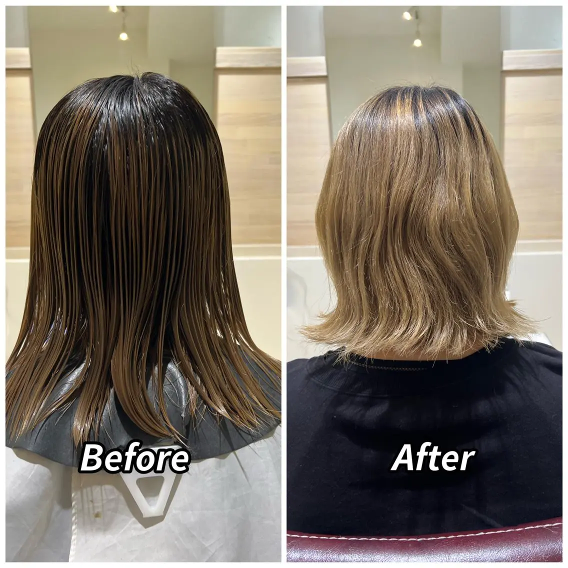 ミディアム ボブ 外ハネヘア カット トリートメント 🥣🫧艶カラー 🦋アカマ ミユ🦋のヘアスタイル