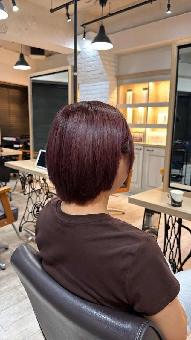 ショート カラー ブリーチ レッドカラー ヘアカラー Harue ·͜·のヘアスタイル