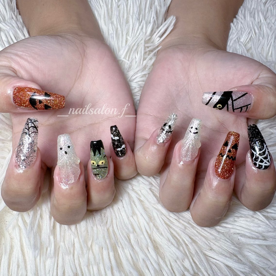 ネイル ハロウィン ハンドネイル Nailsalon Fのネイルデザイン