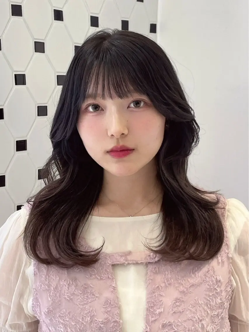 セミロング カット ヘアカラー 顔周り/透明感/銀座 🩵rinoのヘアスタイル
