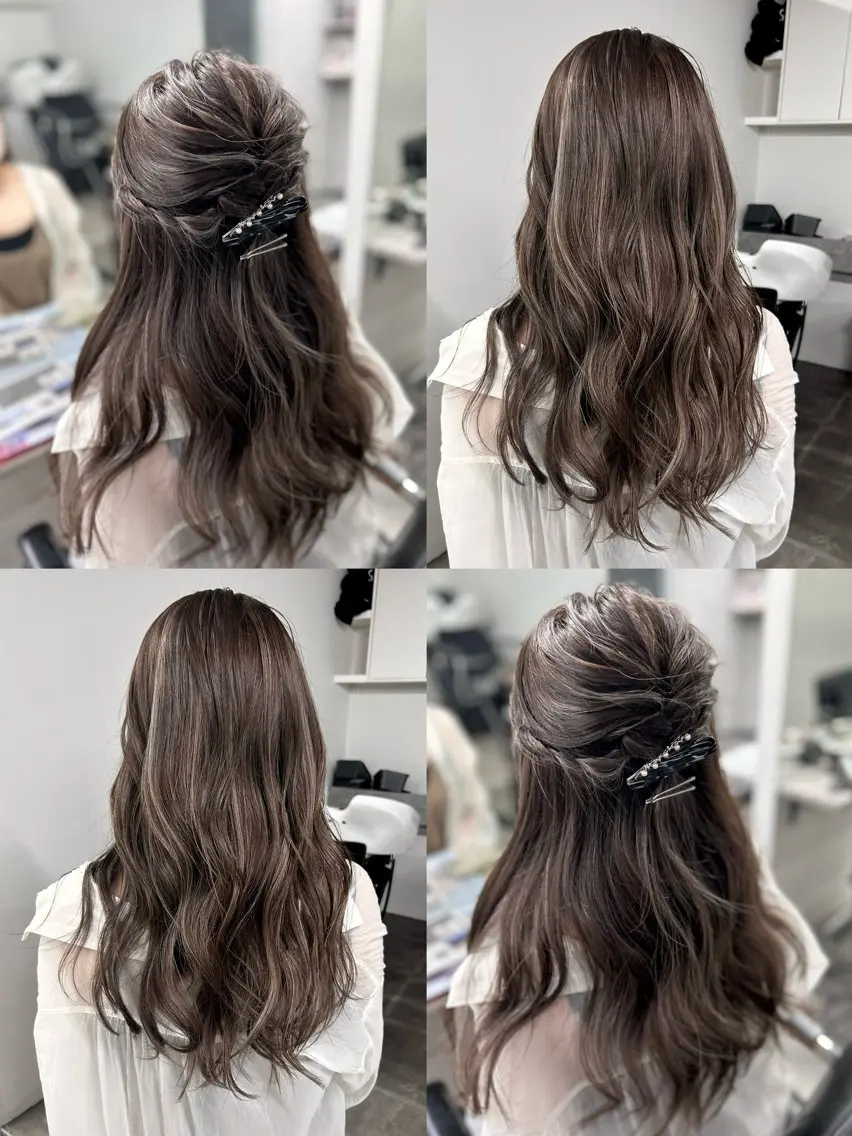 ロング カラー ブリーチ ハイライトカラー ハイライト ブリーチ🐰インナー ♡ハイライト♡綾🐰のヘアスタイル