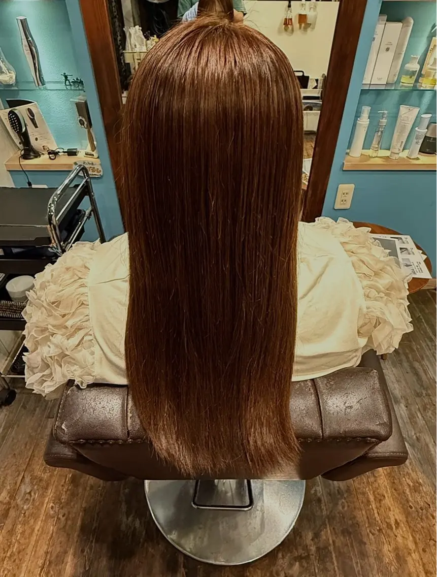 ロング カラー ヘアカラー 大立 七夏のヘアスタイル