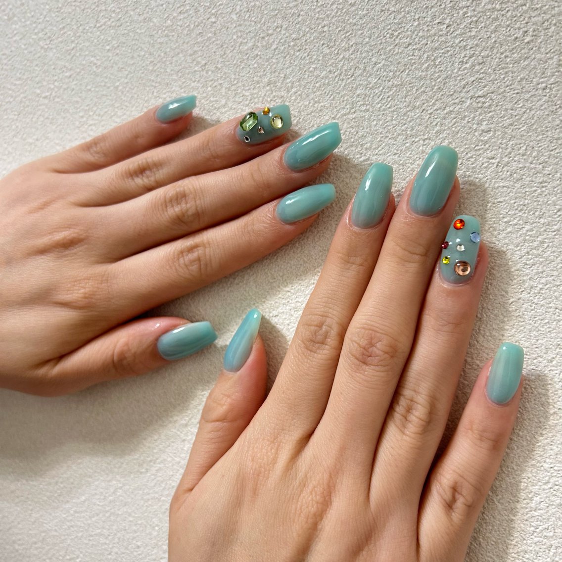 ネイル ブルー パステルネイル ハンドネイル ree nailのネイルデザイン