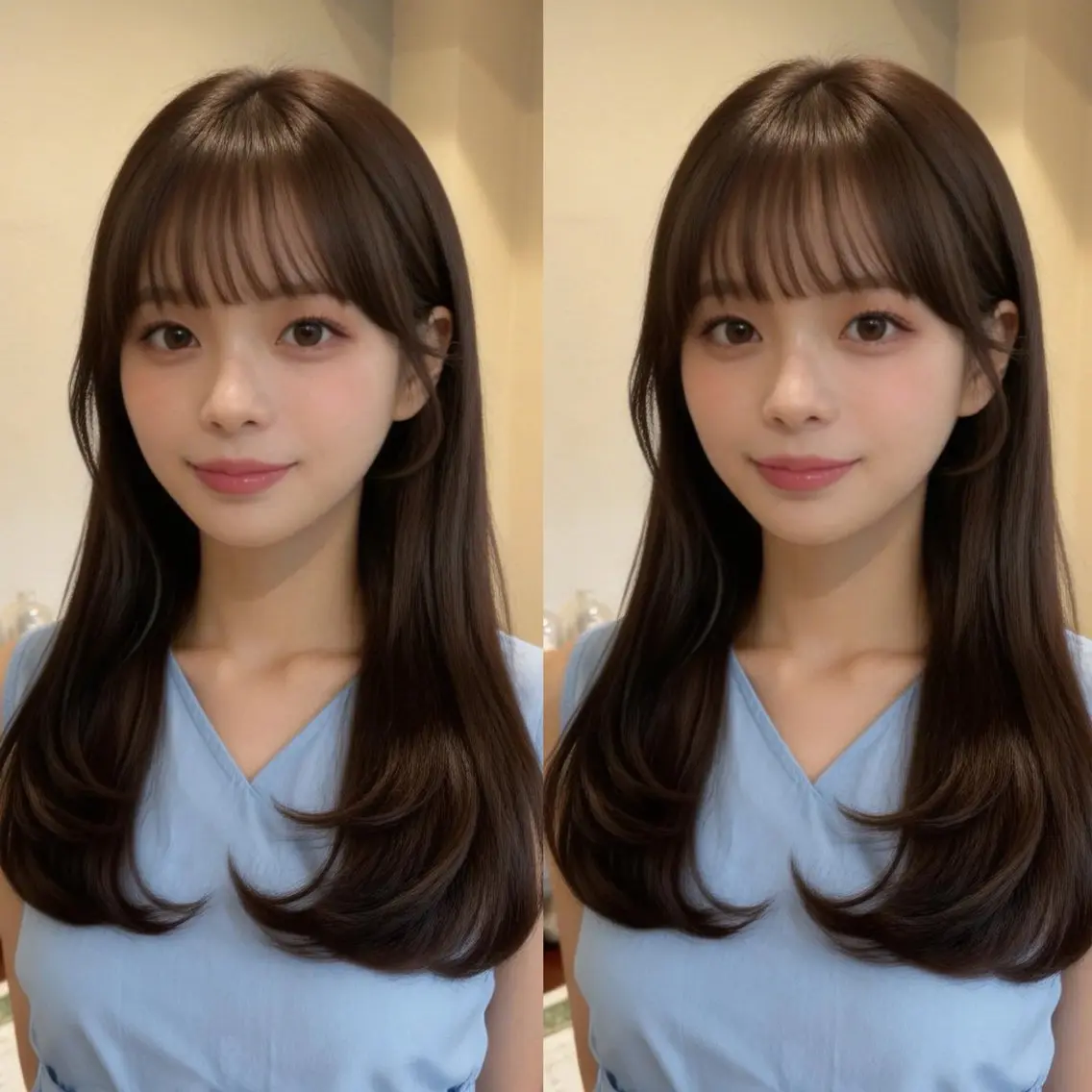 ロング カット ヘアカラー トリートメント 🪞顔周りカット🪞 北里朋子のヘアスタイル