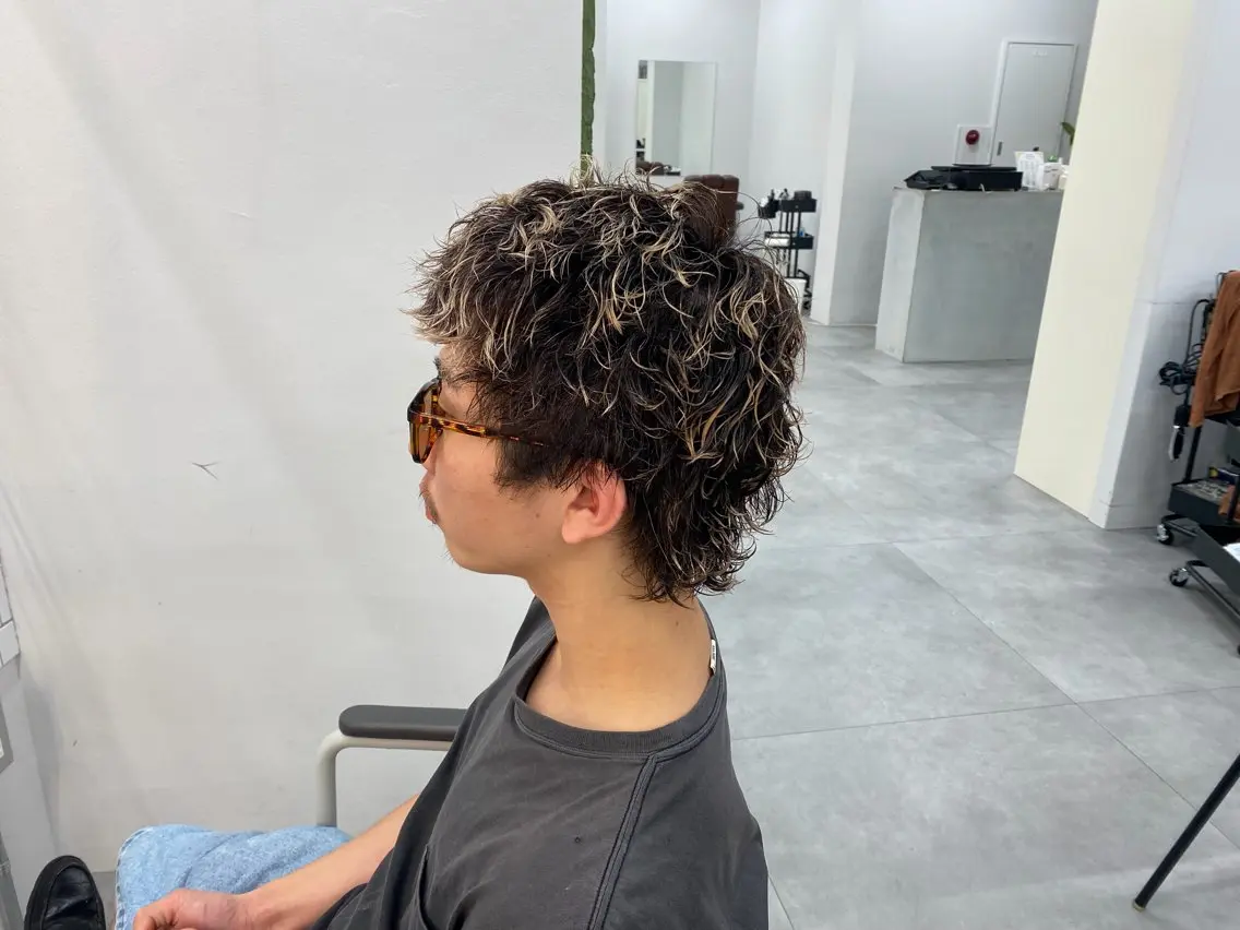 パーマ メンズ カット パーマ メンズパーマ外屋敷 航のヘアスタイル