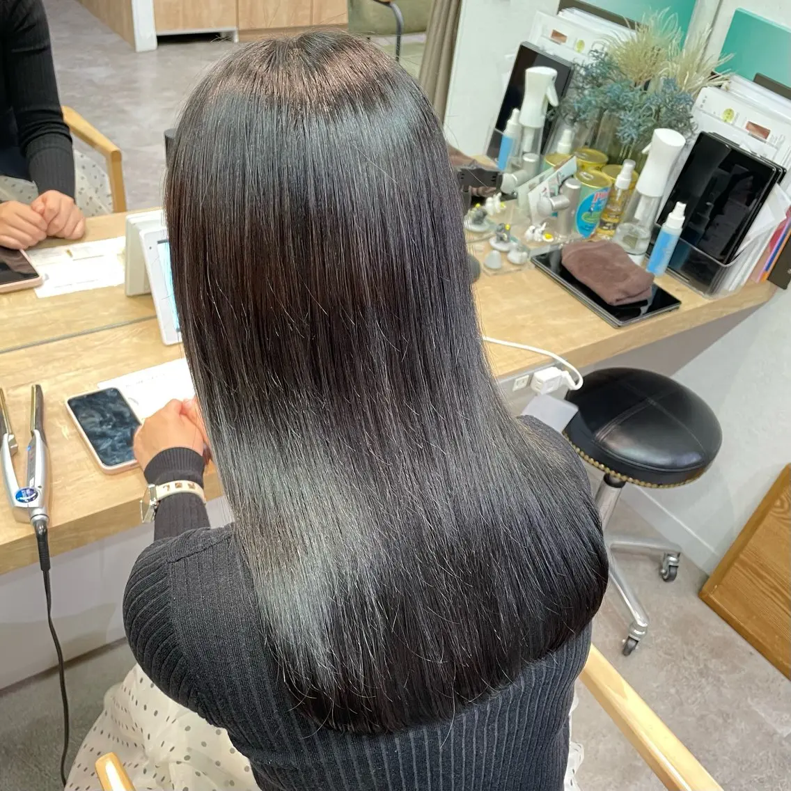 銀座：似合わせカラー オリーブ🫒アレンジのヘアスタイル