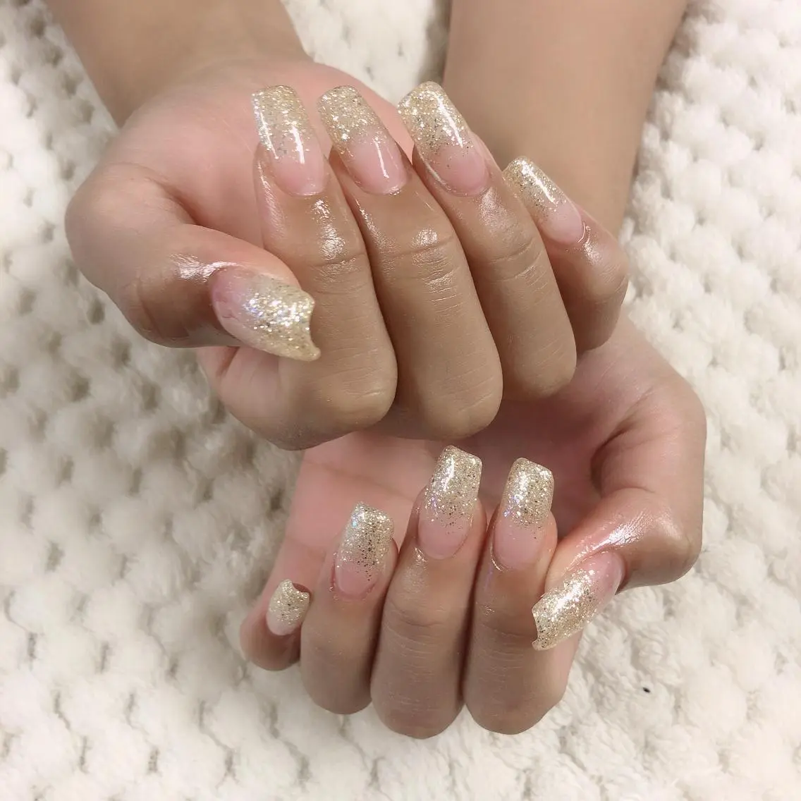ネイル ゴールド ラメ(グリッター) シルバー ono megumiのネイルデザイン