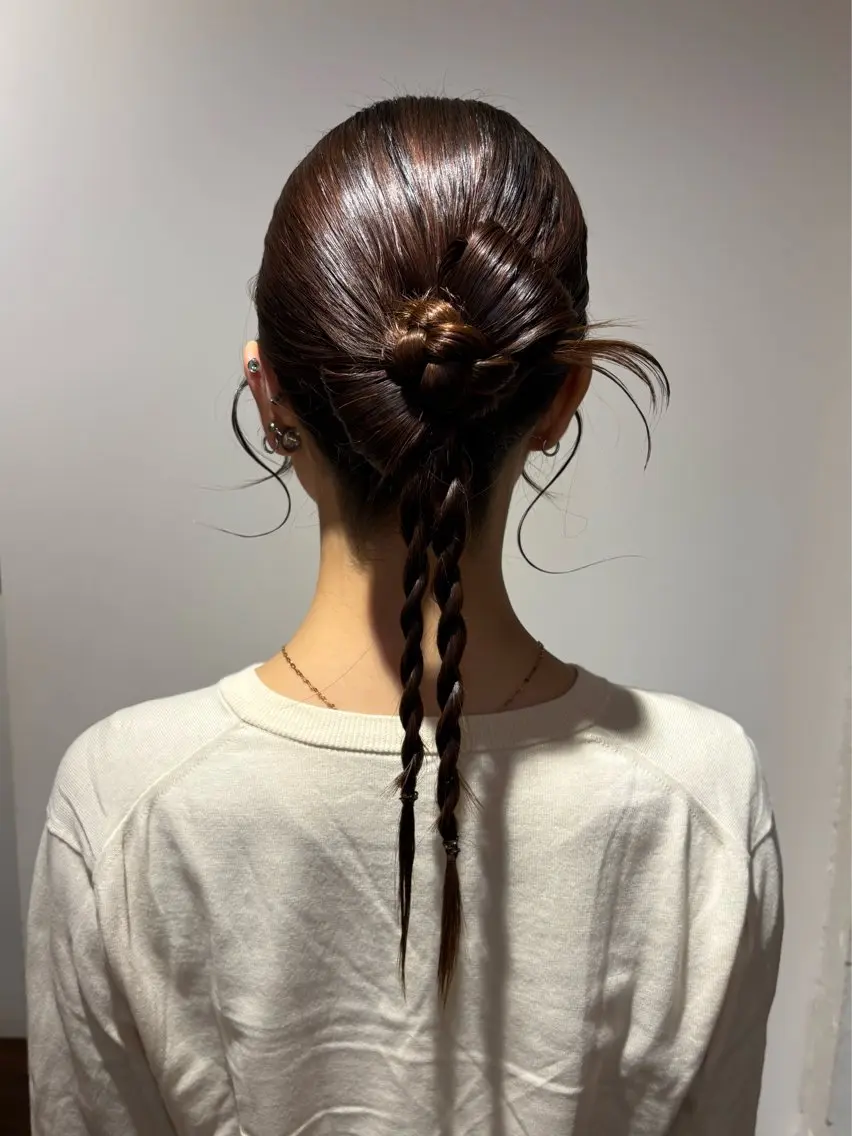 セミロング ヘアアレンジ 成人式 結婚式・ブライダル ✨️透明感･艶カラー ✨️RINのヘアスタイル
