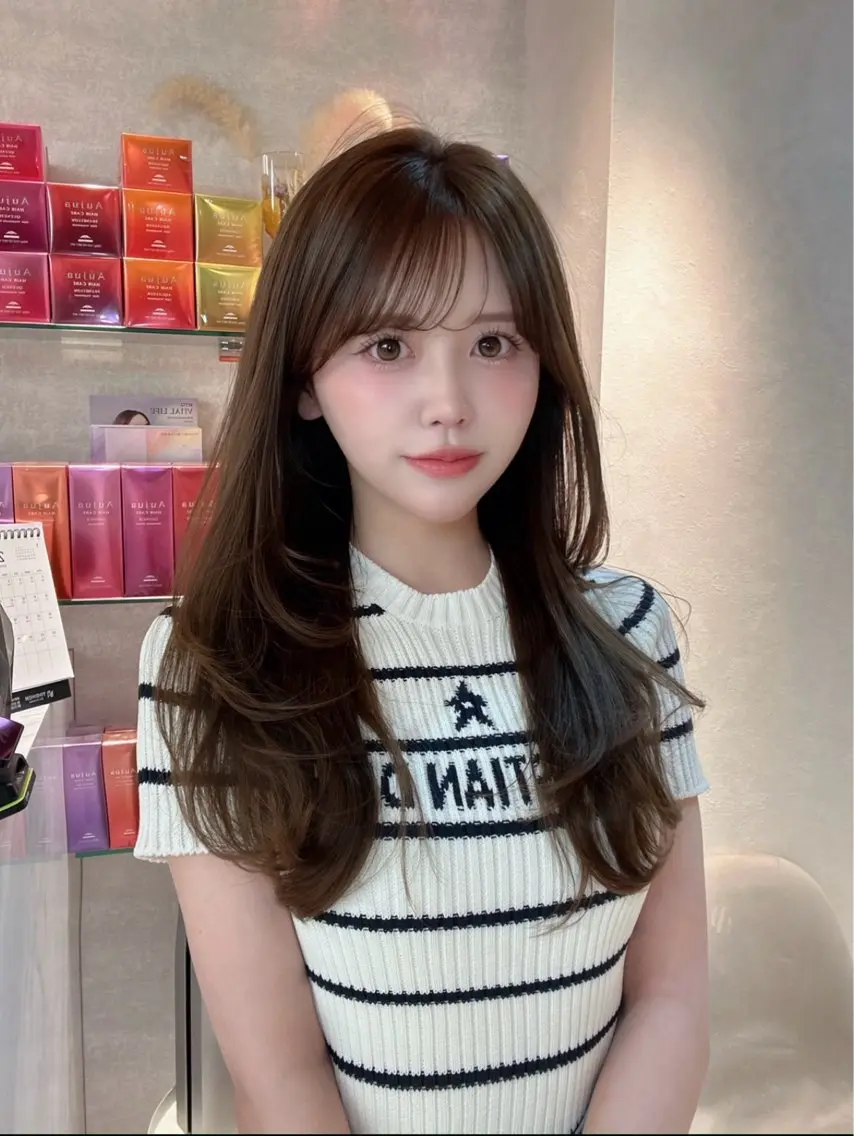 ロング カット ヘアカラー トリートメント 田村 聖輝のヘアスタイル