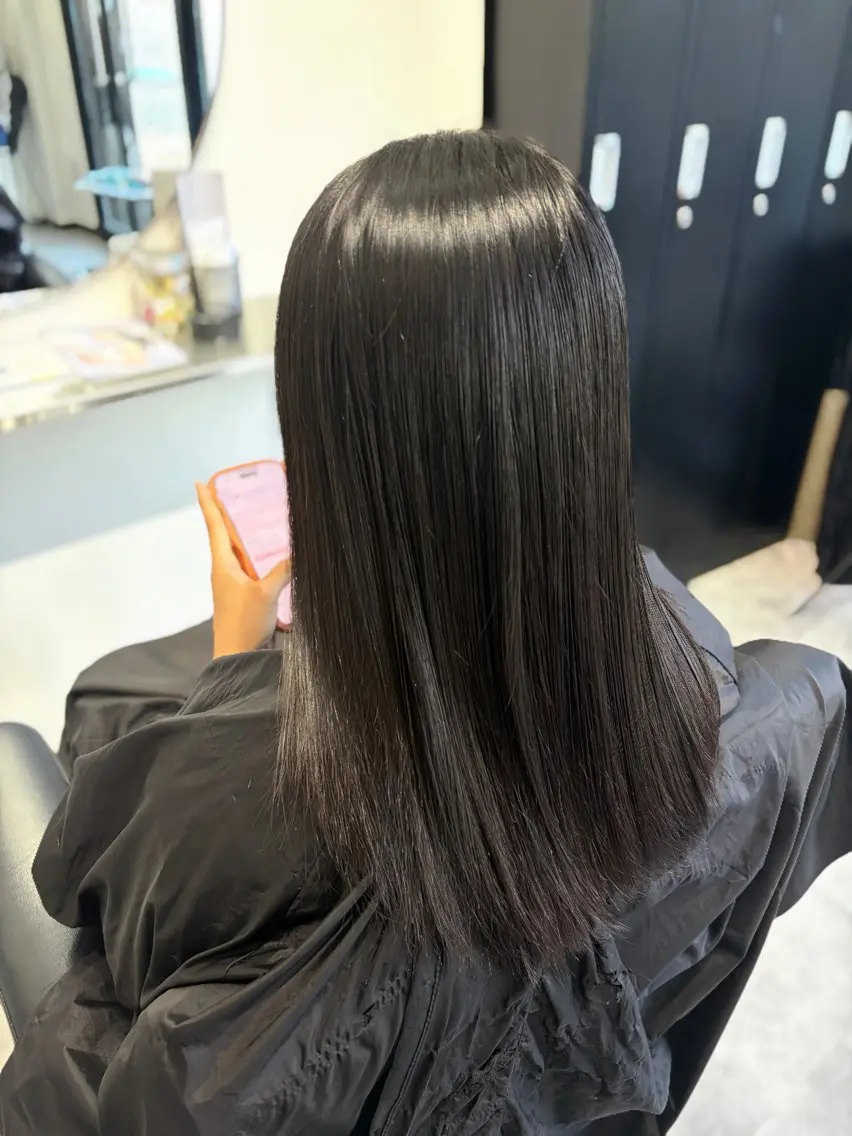 ロング 縮毛矯正 ♡うる艶透明感 久留米 RAN🤍のヘアスタイル