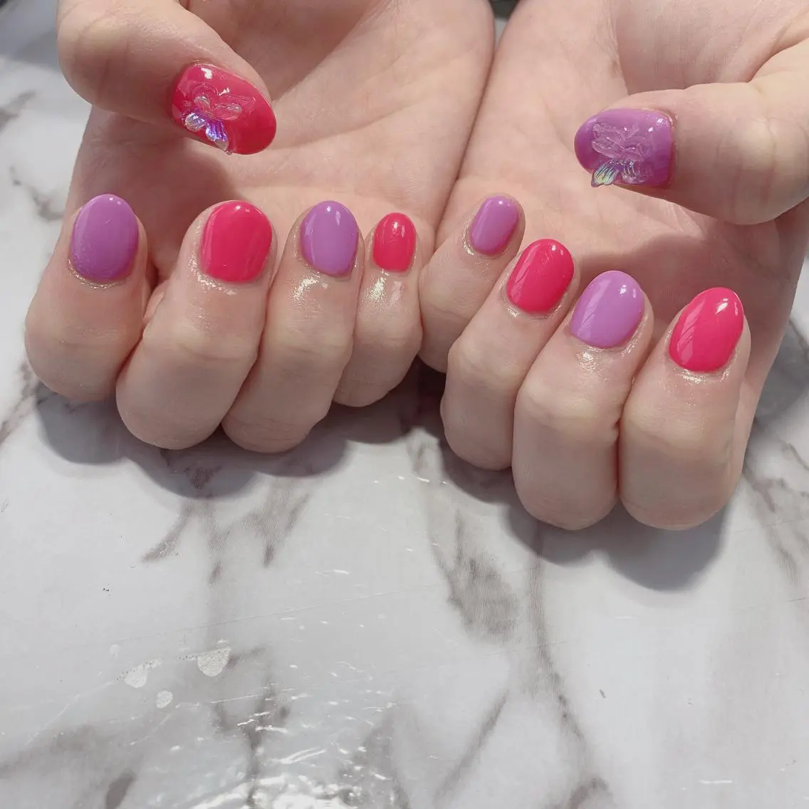 ネイル ワンカラーネイル ハンドネイル Ally's Nailのネイルデザイン
