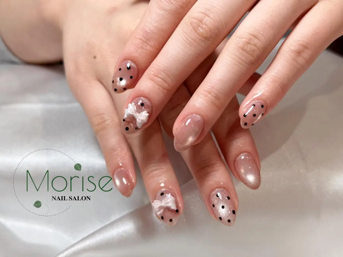 ネイル 長さ出し フレンチネイル ジェルネイル ガラスフレンチ 韓国ネイル MoriseNail Jr研修💜イシダのネイルデザイン