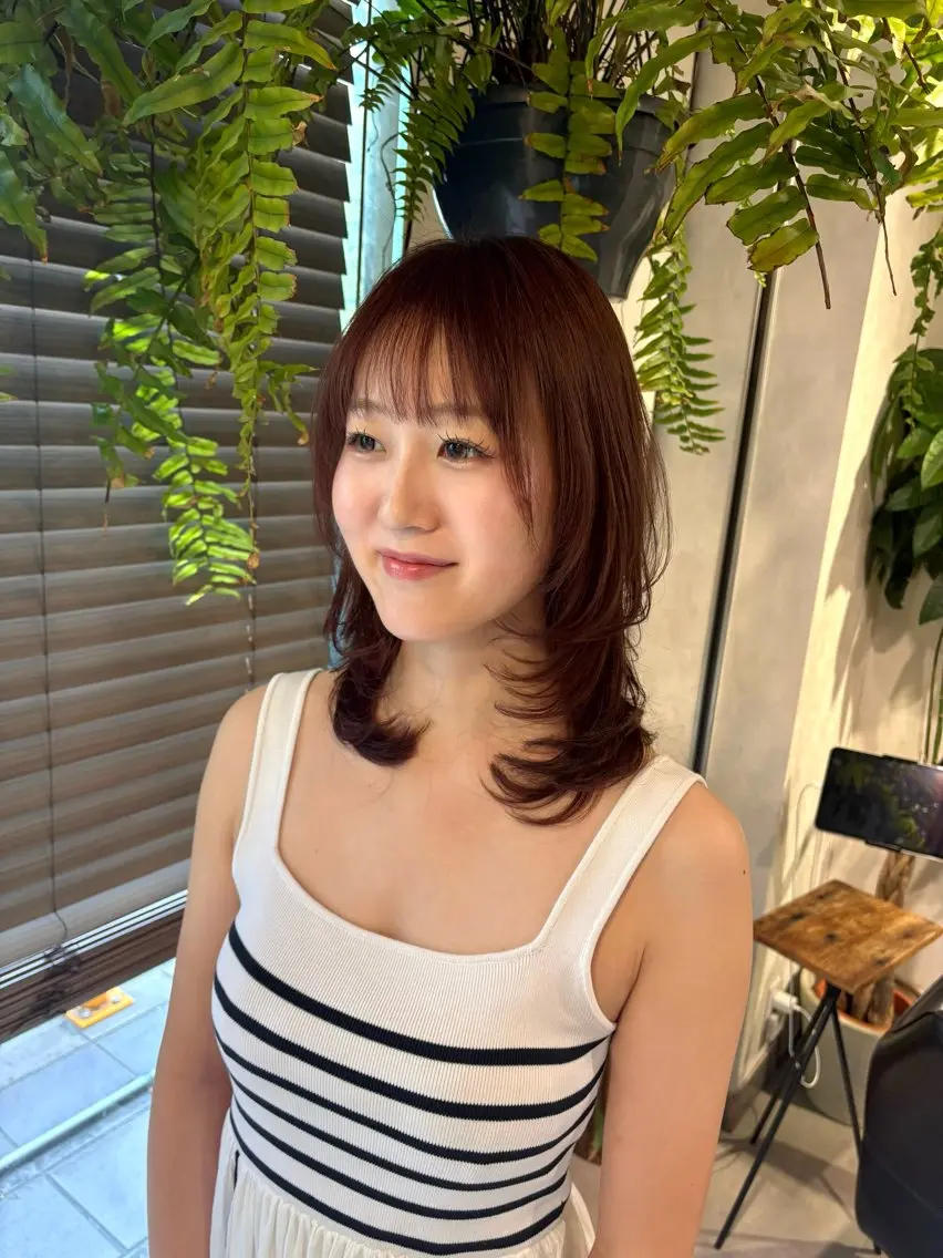 ロング カラー 馬場 彩のヘアスタイル