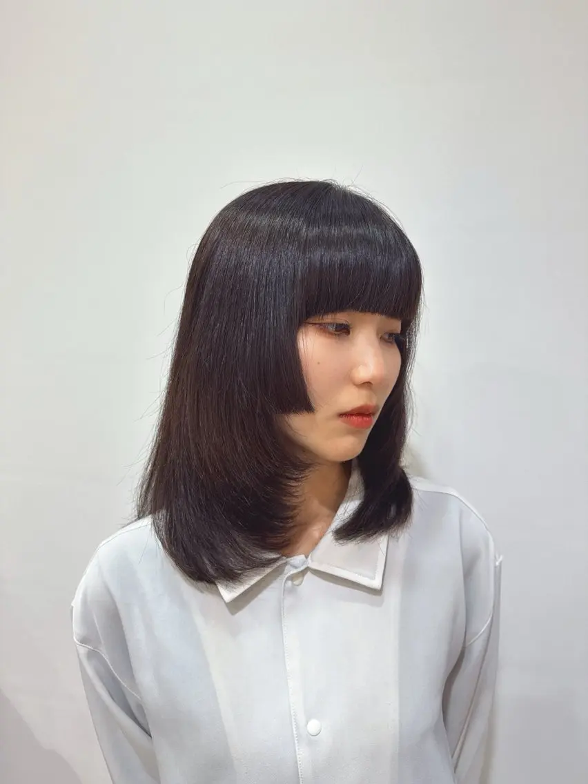 ミディアム 顔周りカット 姫カット レイヤーカット レディースモデル 募集中Kotoneのその他イメージ