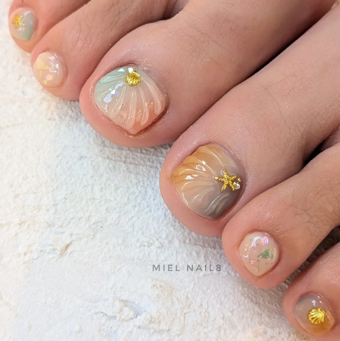 ネイル フットネイル miel nail mayaのネイルデザイン