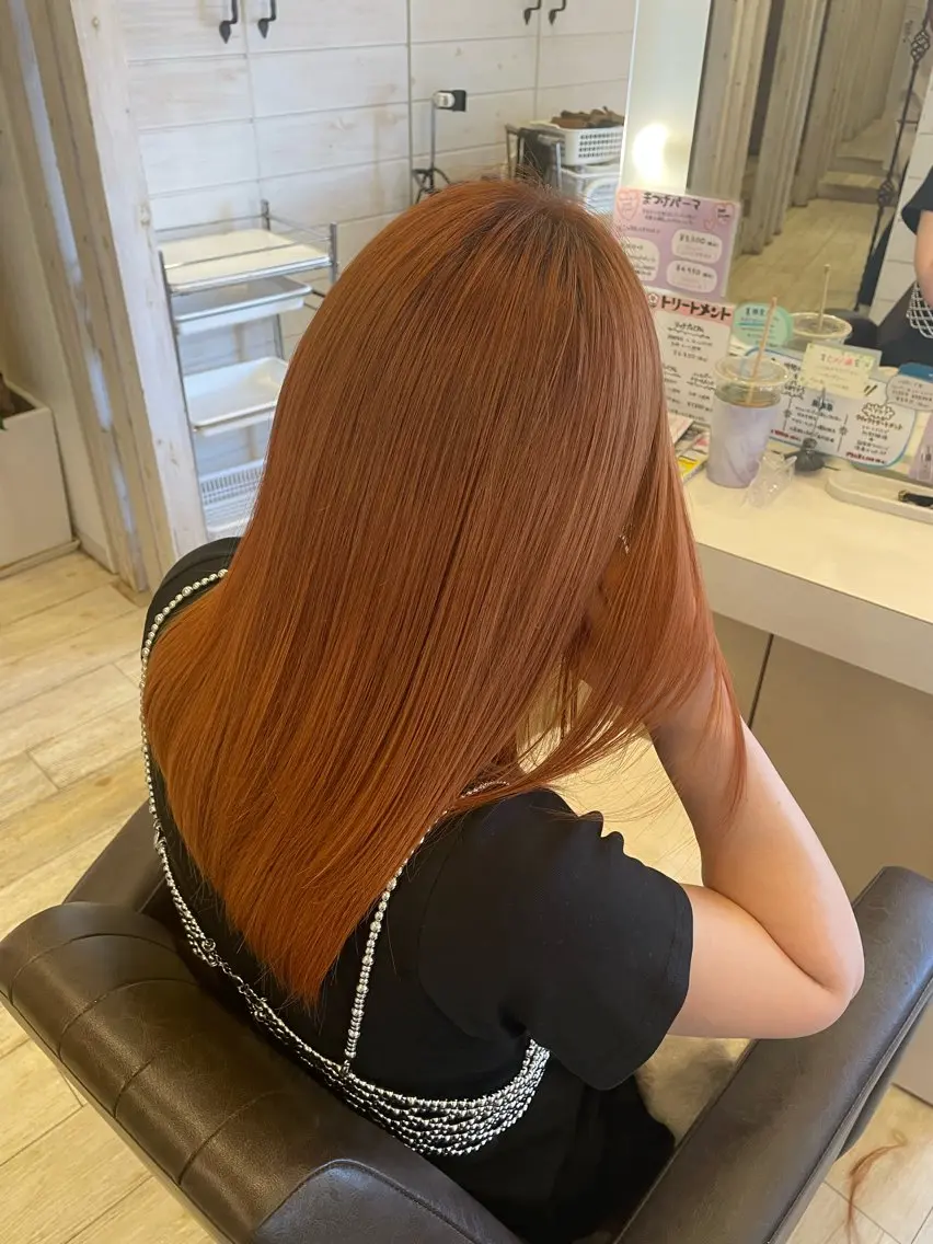 セミロング カラー ブリーチ ケアブリーチ ダブルカラー 東恩納 誠のヘアスタイル