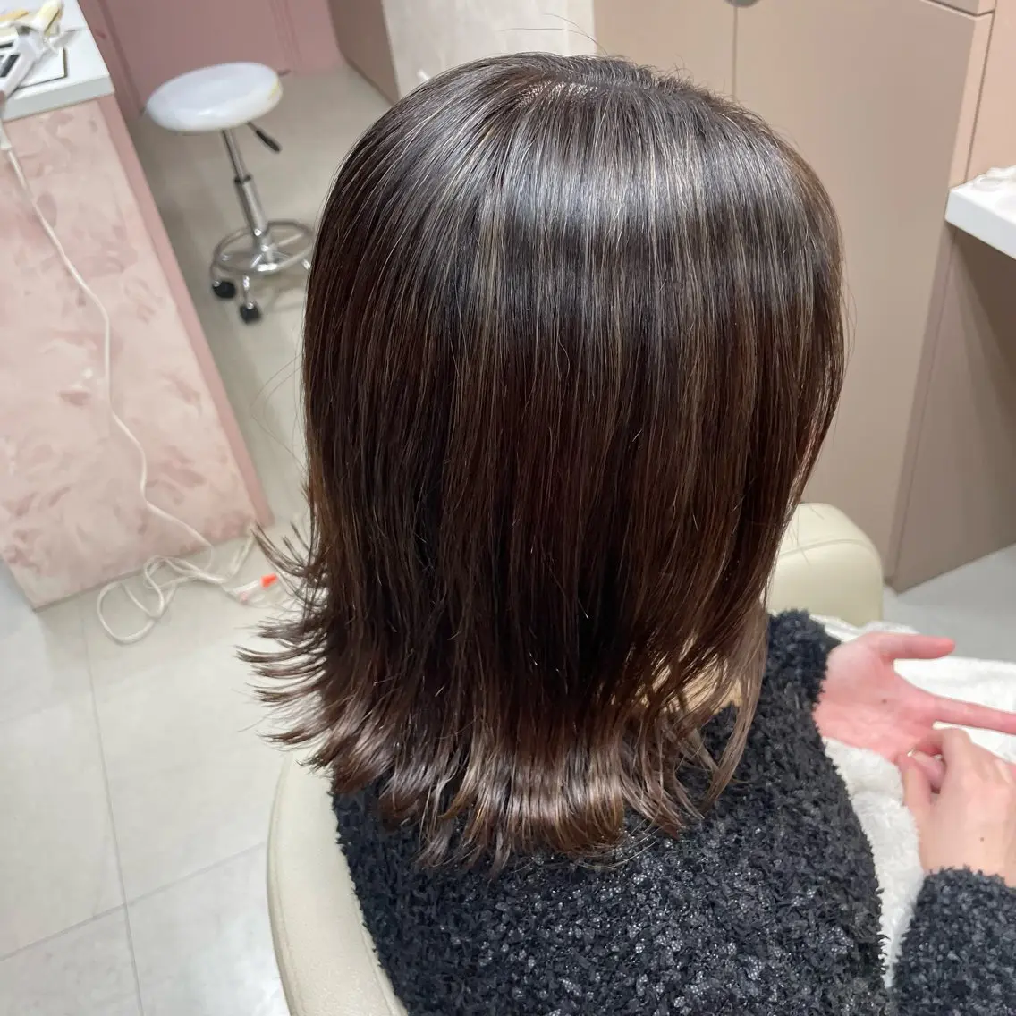 ミディアム カラー カット ヘアカラー 坂本 沙也加のヘアスタイル
