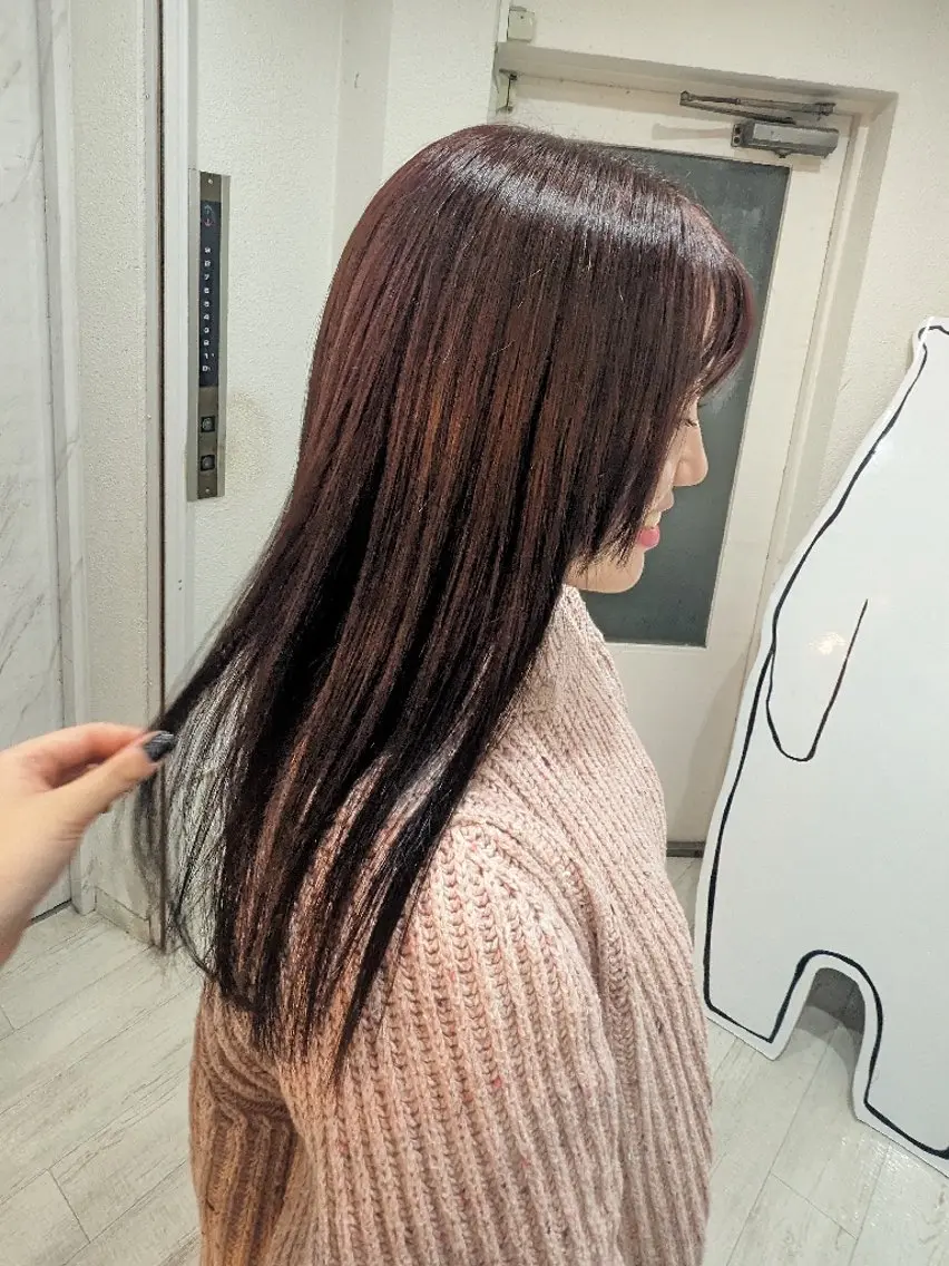 ロング カラー ピンクカラー トリートメント 🏹MIYU￤抜け感 ×柔らかカラーのヘアスタイル