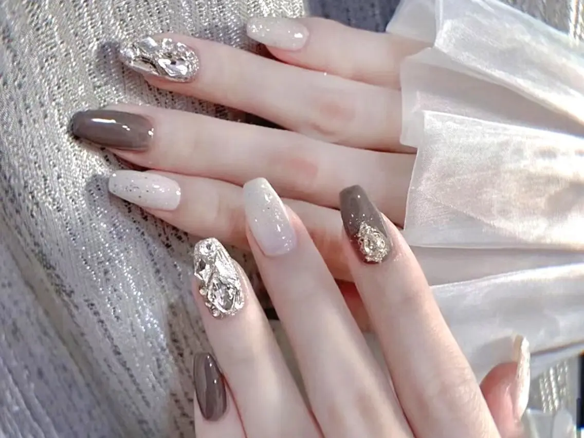 ネイル アートネイル ジェルネイル ソフトジェル ツイードネイル ハンドネイル Rili🎀 Nailのネイルデザイン