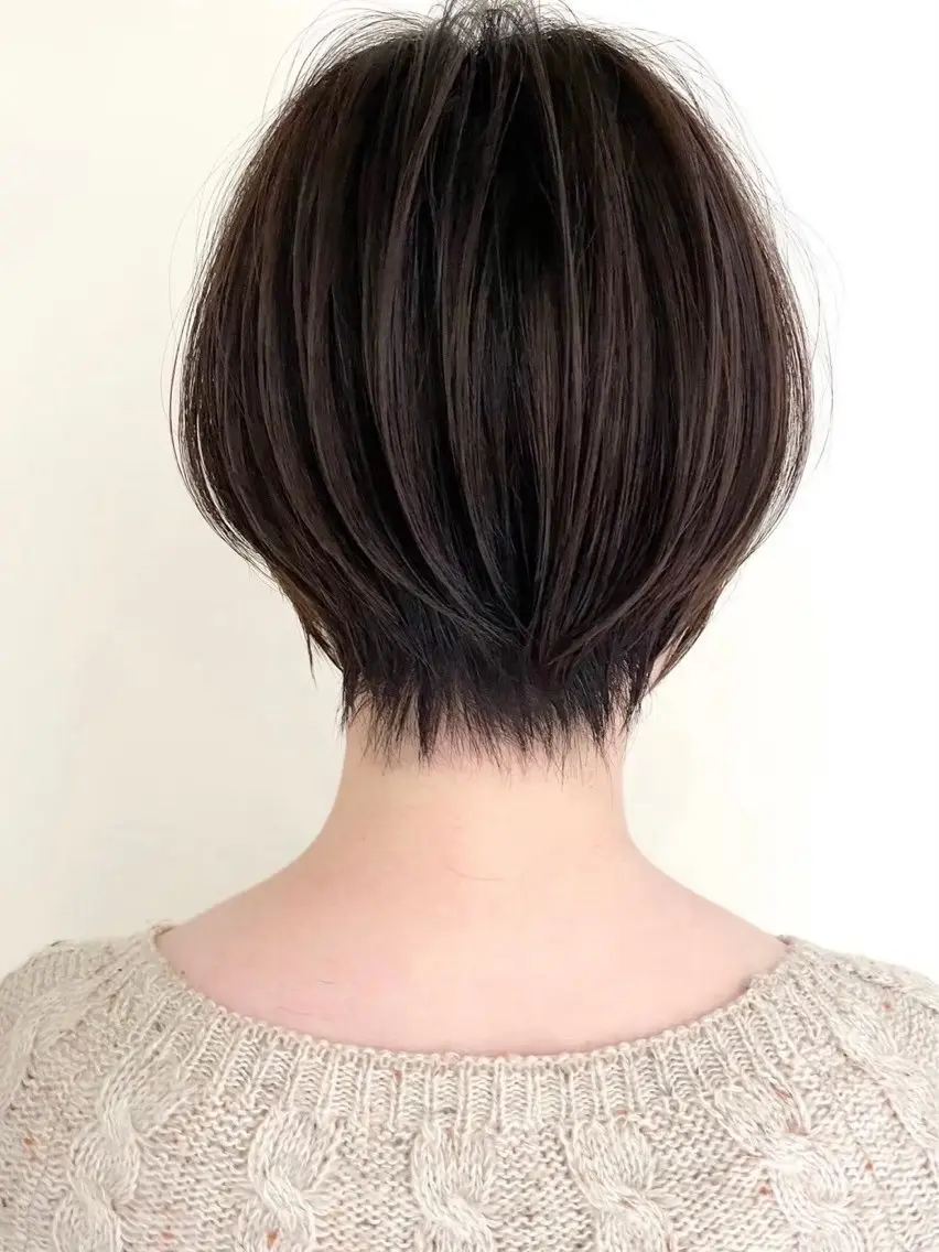 ショート カラー ヘアアレンジ 艶カラー ／韓国風カラーのヘアスタイル