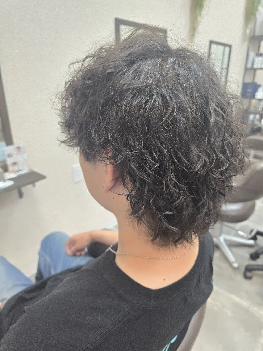 ショート メンズ パーマ カット パーマ ヘアセット 石川(park) ジェウンのヘアスタイル