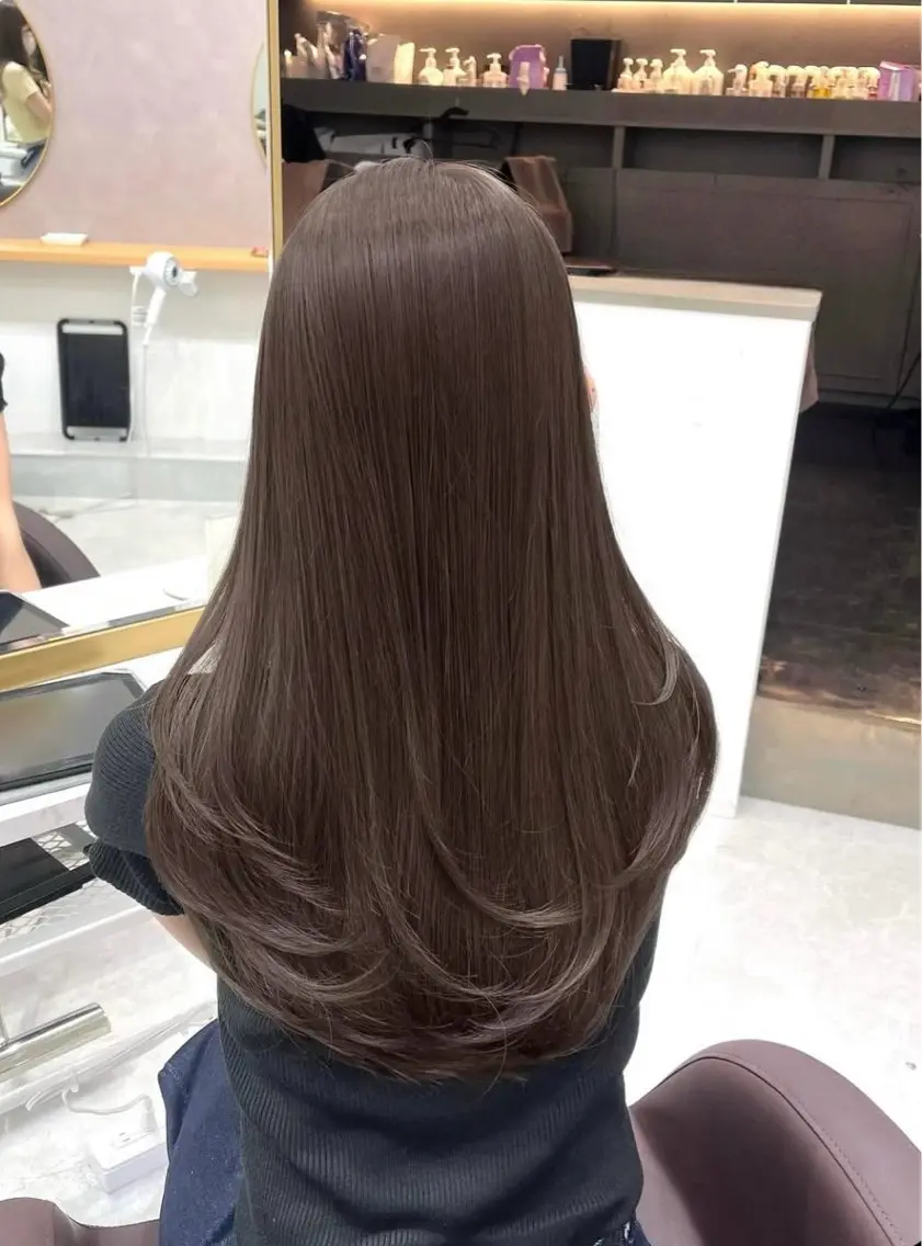 ロング 縮毛矯正 coa縮毛モデル 🤍🫧AYANEのヘアスタイル