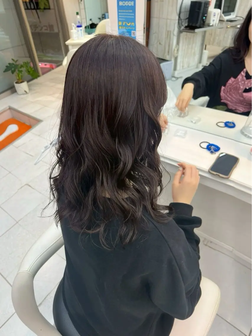セミロング カラー ヘアカラー トリートメント 髪質改善/ワンカラー /田中 海心のヘアスタイル