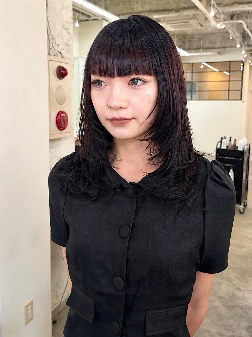 ミディアム ミディアムレイヤー レイヤーカット 透明感カラー/ レイヤー /ソラのヘアスタイル