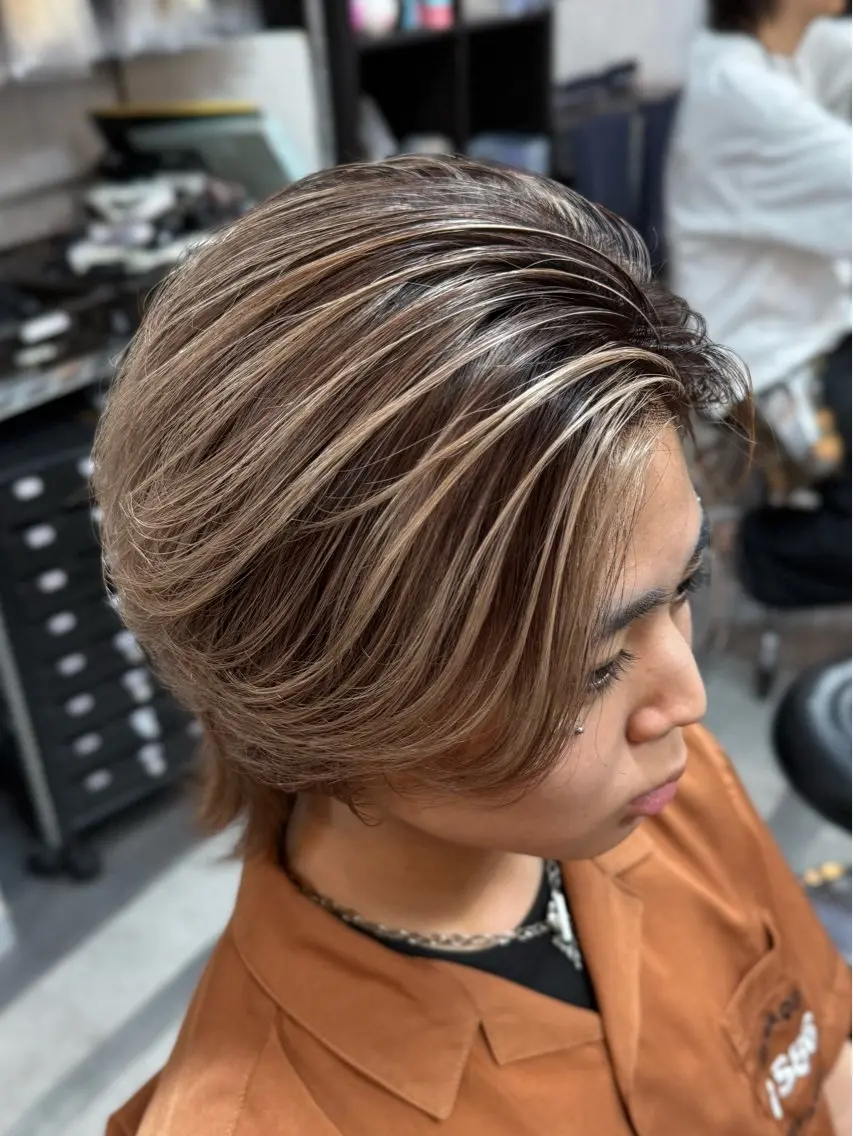 ミディアム カラー メンズ ヘアカラー トリートメント 井上 武輝のヘアスタイル