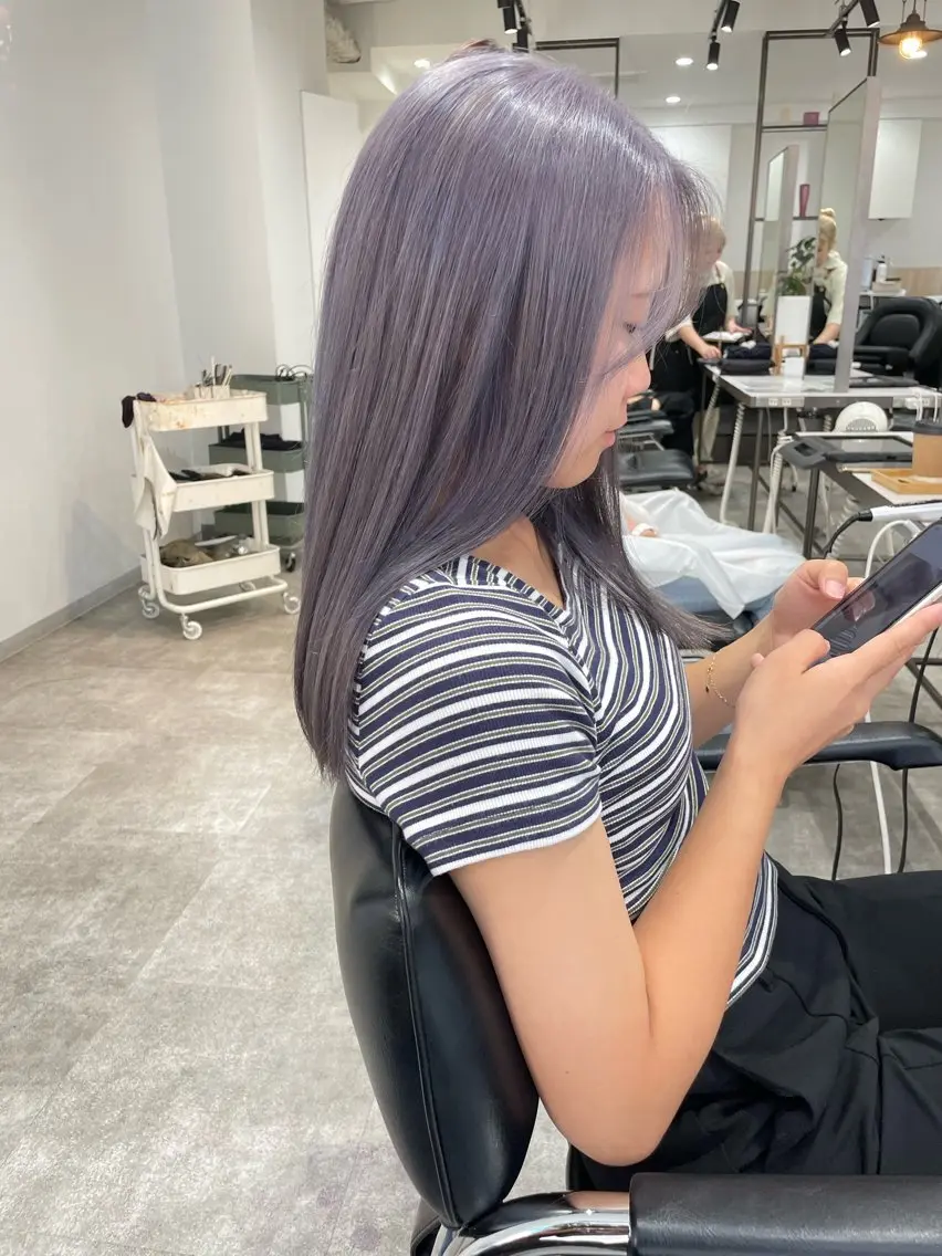 ミディアム アッシュ LA.MIU★ 八王子店Mayuのヘアスタイル