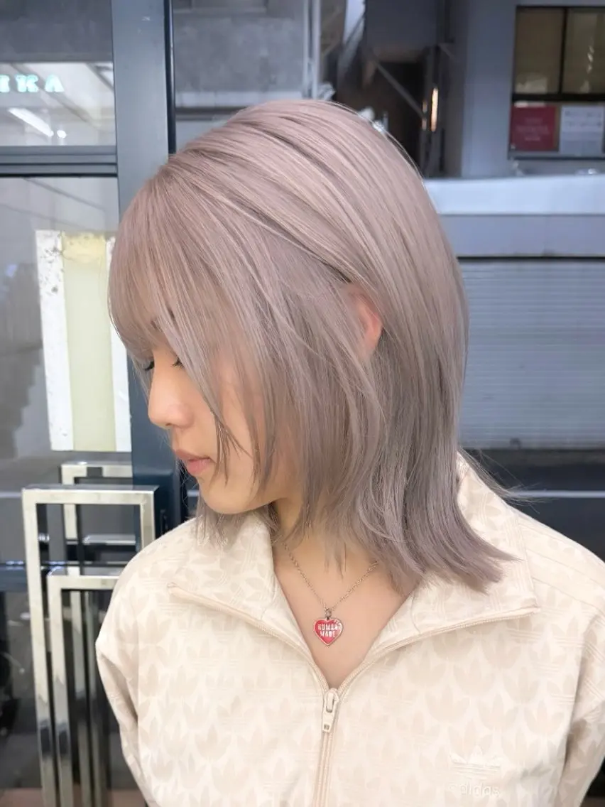 ロング カラー アッシュ ベージュカラー ブリーチ ケアブリーチ ダブルカラー ブリーチ ハイトーン 特化🌈フジタハルキのヘアスタイル