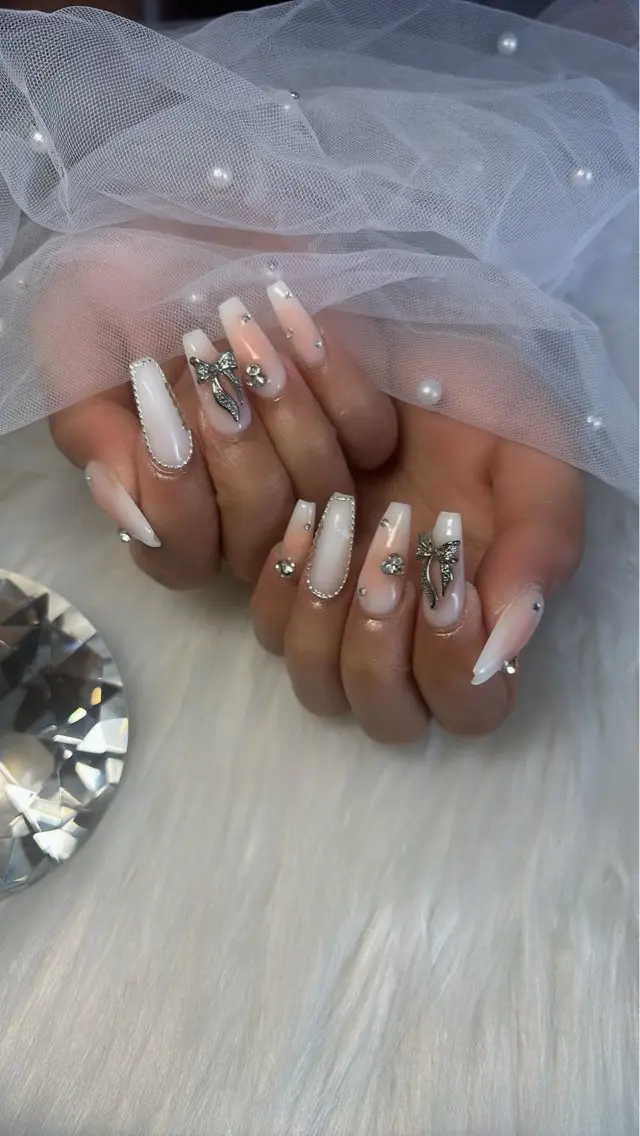 ネイル リボン ハンドネイル Kayo 💅のネイルデザイン