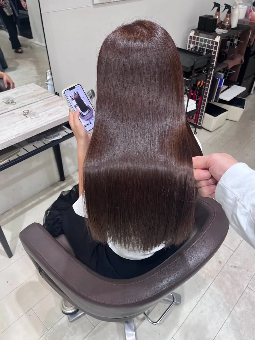 ロング ヘアカラー トリートメント 白髪ぼかし/髪質 改善/KOMORIのヘアスタイル