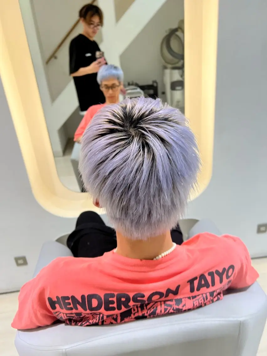 ショート カラー パーマ ヘアアレンジ メンズ ヘアカラー 堀井 凌平のヘアスタイル