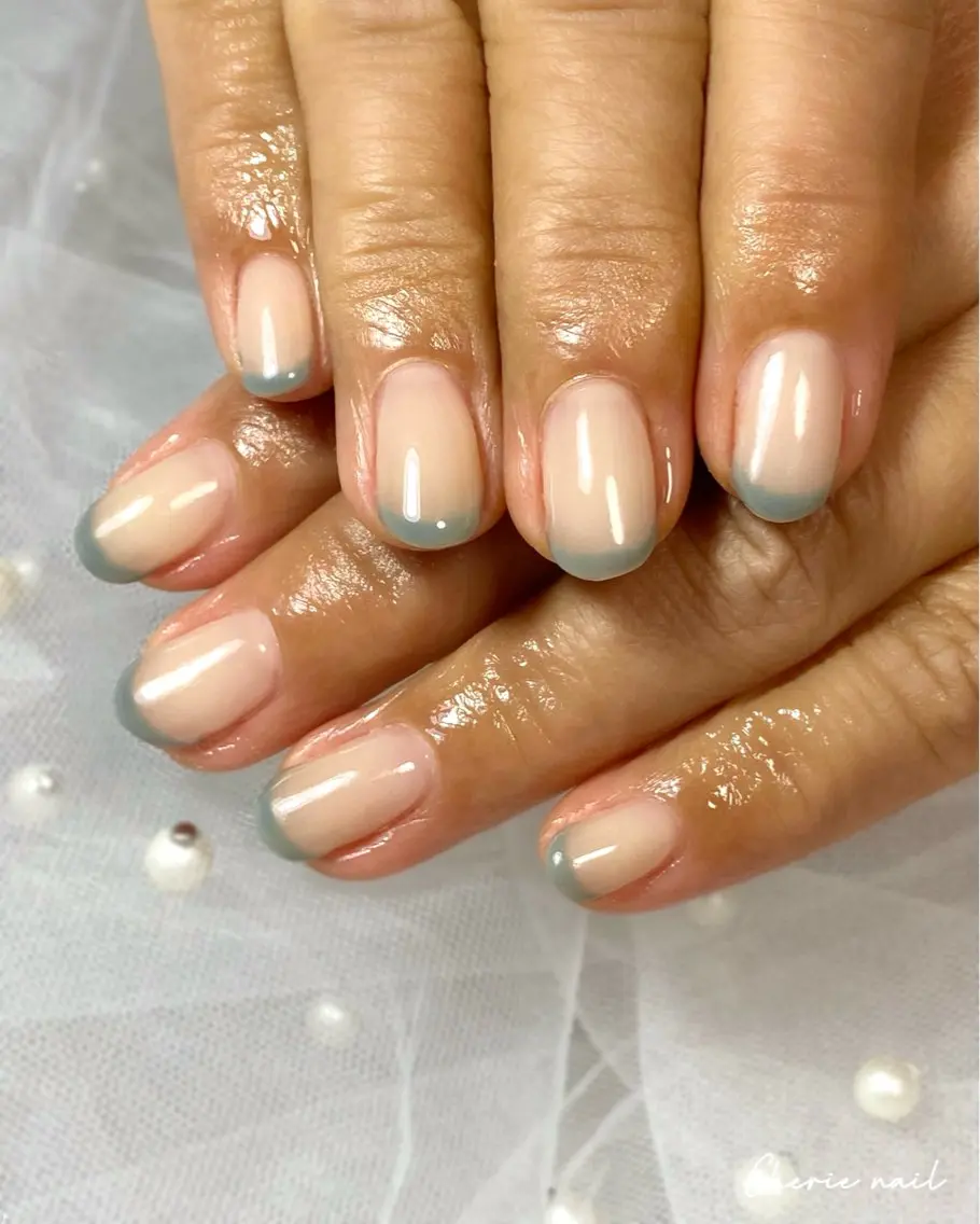 ネイル フレンチネイル ジェルネイル オフィスネイル シンプルネイル 春ネイル ハンドネイル Cherienail yunaのネイルデザイン