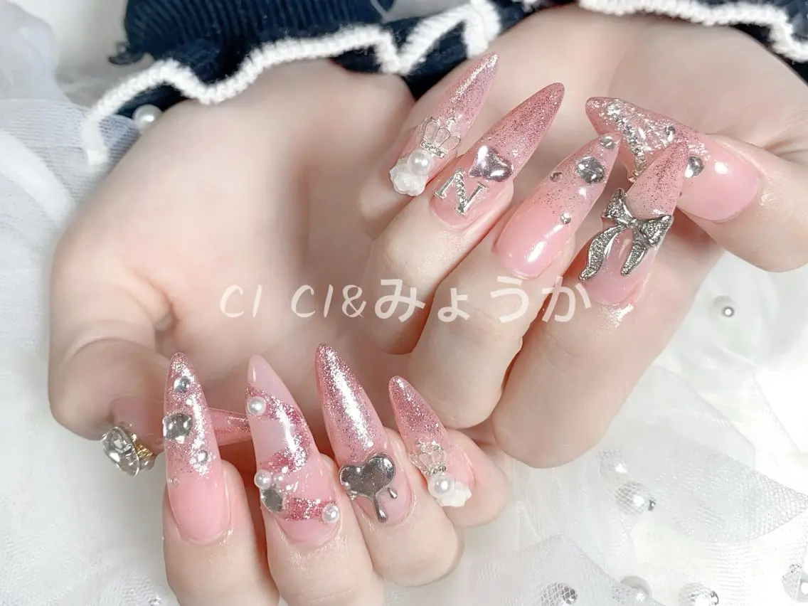 ネイル チークネイル 長さ出し フットネイル ジェルネイル グラデーション CI CI nailのネイルデザイン