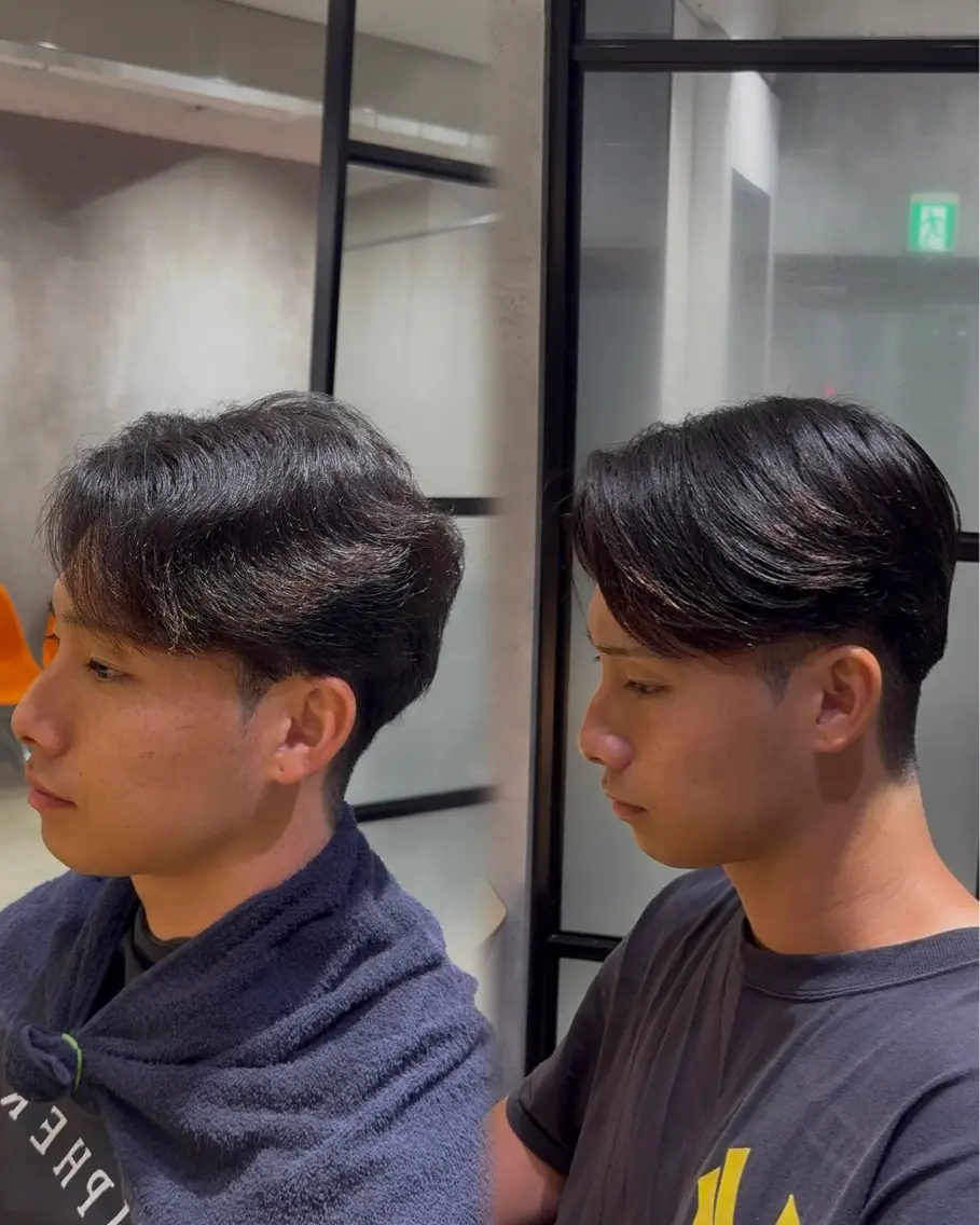 ショート パーマ メンズ カット 縮毛矯正 曲がる縮毛矯正超特化 パーマ/シュントのヘアスタイル