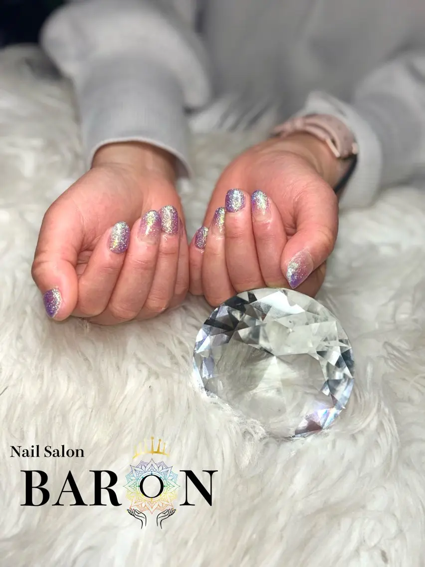ネイル ラメ(グリッター) ラメグラデーション ワンカラーネイル ♛︎BARON♛︎ MASHIROのネイルデザイン