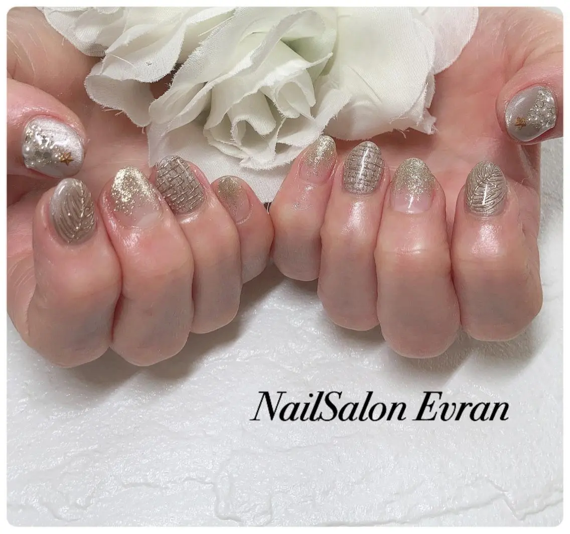 ネイル 冬ネイル クリスマス Nail salon Evranのネイルデザイン