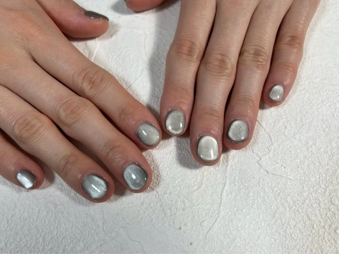 ネイル オーロラネイル フットネイル フレンチネイル ジェルネイル 韓国ネイル ハンドネイル kiki nail たまプラーザのネイルデザイン