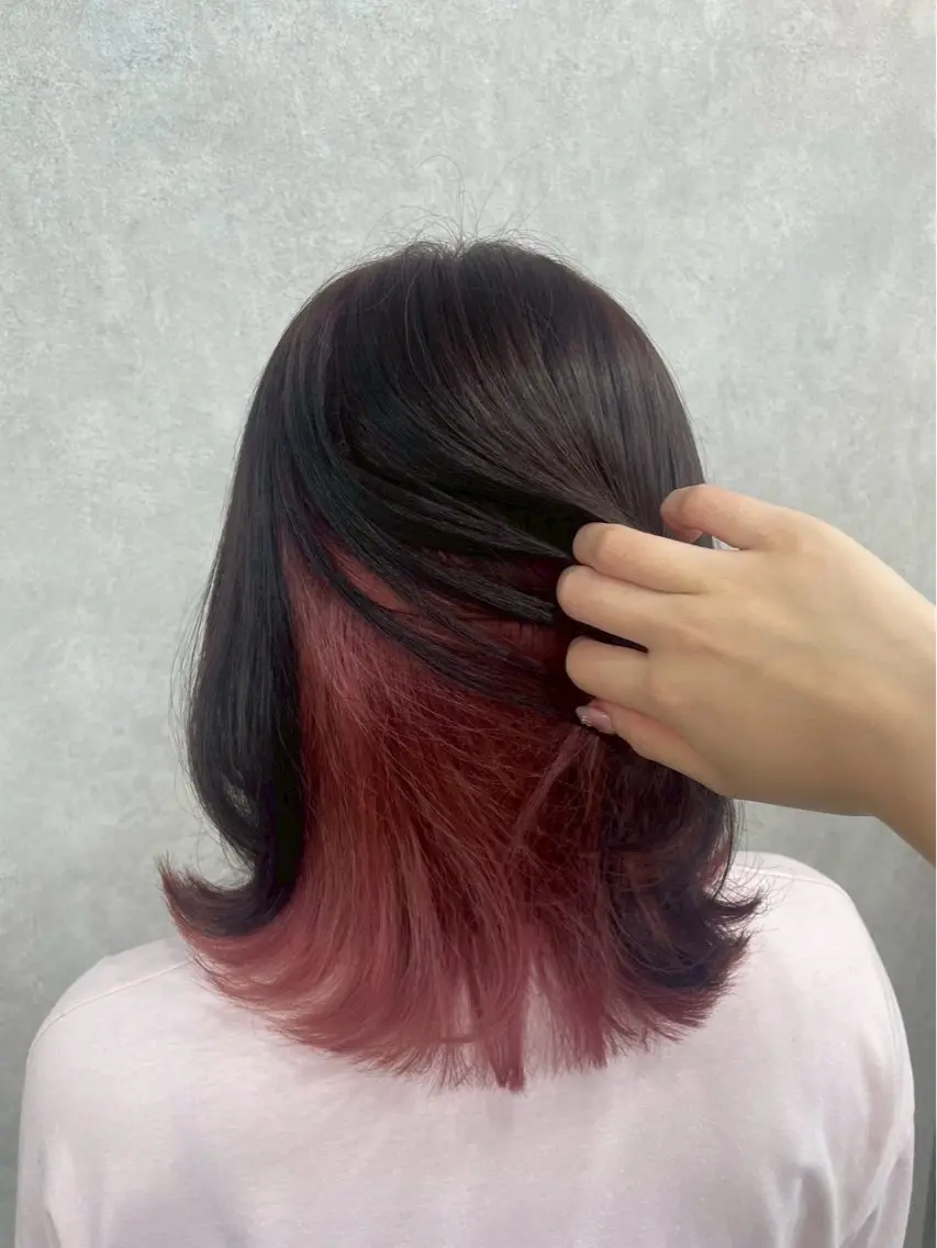ミディアム カラー ヘアカラー トリートメント UNBLEACH ブリーチカラーのヘアスタイル
