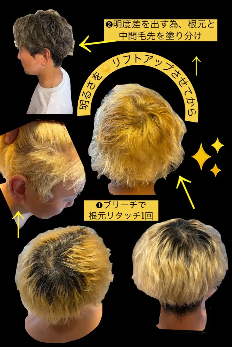 ショート カラー メンズ メンズブリーチ メンズショート ブリーチ ブラウンカラー ナチュラルブラウン 【癒しのバーバー】 小野寺のヘアスタイル